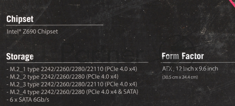 Материнская плата Asus ROG STRIX Z690-F GAMING WIFI Soc-1700 Intel Z690 4xDDR5 ATX AC`97 8ch(7.1) 2.5Gg RAID+HDMI+DP