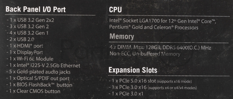 Материнская плата Asus ROG STRIX Z690-F GAMING WIFI Soc-1700 Intel Z690 4xDDR5 ATX AC`97 8ch(7.1) 2.5Gg RAID+HDMI+DP