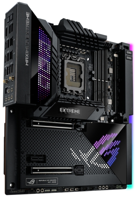 Материнская плата ASUS ROG MAXIMUS Z690 EXTREME, LGA1700, Z690, 4*DDR4 , SLI+CrossFireX, SATA3 + RAID, Audio, LAN*2 (2,5 + 10 GB), USB 3.2*16, USB 2.0*6, ATX ROG MAXIMUS Z690 EXTREME