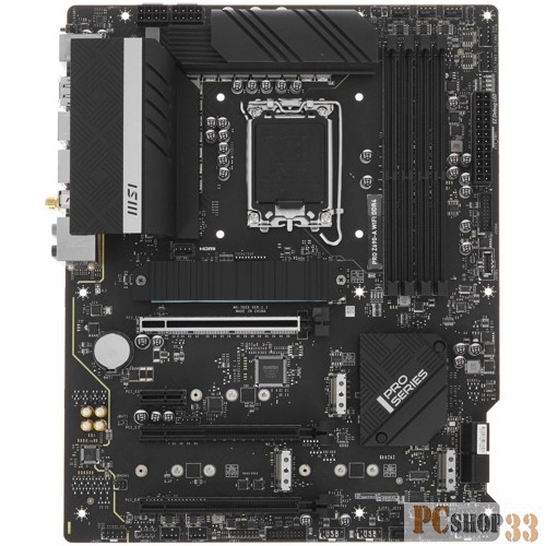 Материнская плата MSI PRO Z690-A WIFI DDR4, Z690, LGA1700, 4DDR4, 3PCI-Ex16, 1PCI-Ex1, 4M.2, 1USB3.2 Gen2 X2, 6USB3 (911-7D25-001)