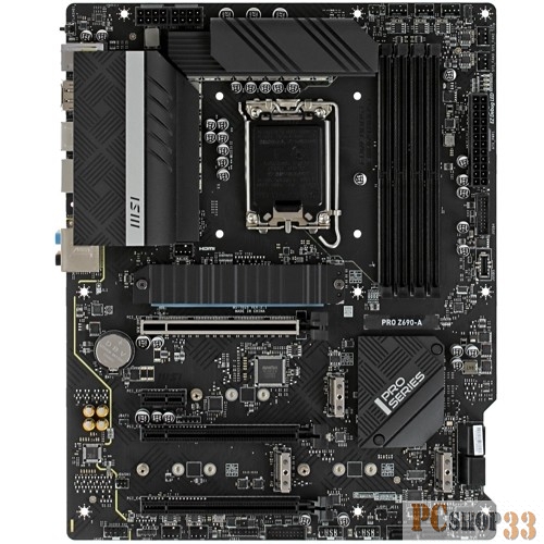 Материнская плата MSI PRO Z690-A, Z690, LGA1700, 4DDR5, 3PCI-Ex16, 1PCI-Ex1, 4M.2, 1USB3.2 Gen2 X2, 6USB3.2 Gen (911-7D25-102)