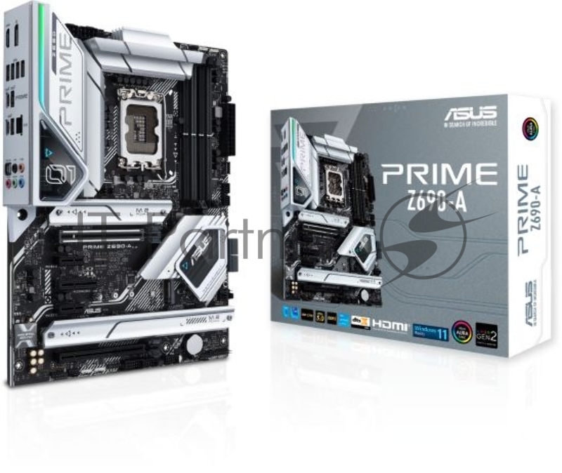 Материнская плата ASUS PRIME Z690-A, LGA1700, Z690, 4*DDR5, HDMI+DP, CrossFireX, SATA3 + RAID, Audio, Gb LAN, USB 3.2, COM*1 header (w/o cable), ATX 90MB18L0-M0EAY0