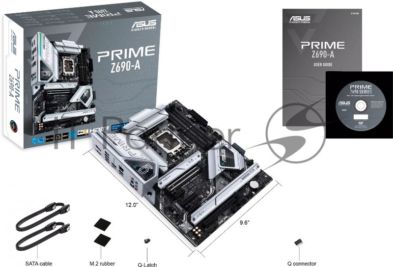 Материнская плата ASUS PRIME Z690-A, LGA1700, Z690, 4*DDR5, HDMI+DP, CrossFireX, SATA3 + RAID, Audio, Gb LAN, USB 3.2, COM*1 header (w/o cable), ATX 90MB18L0-M0EAY0