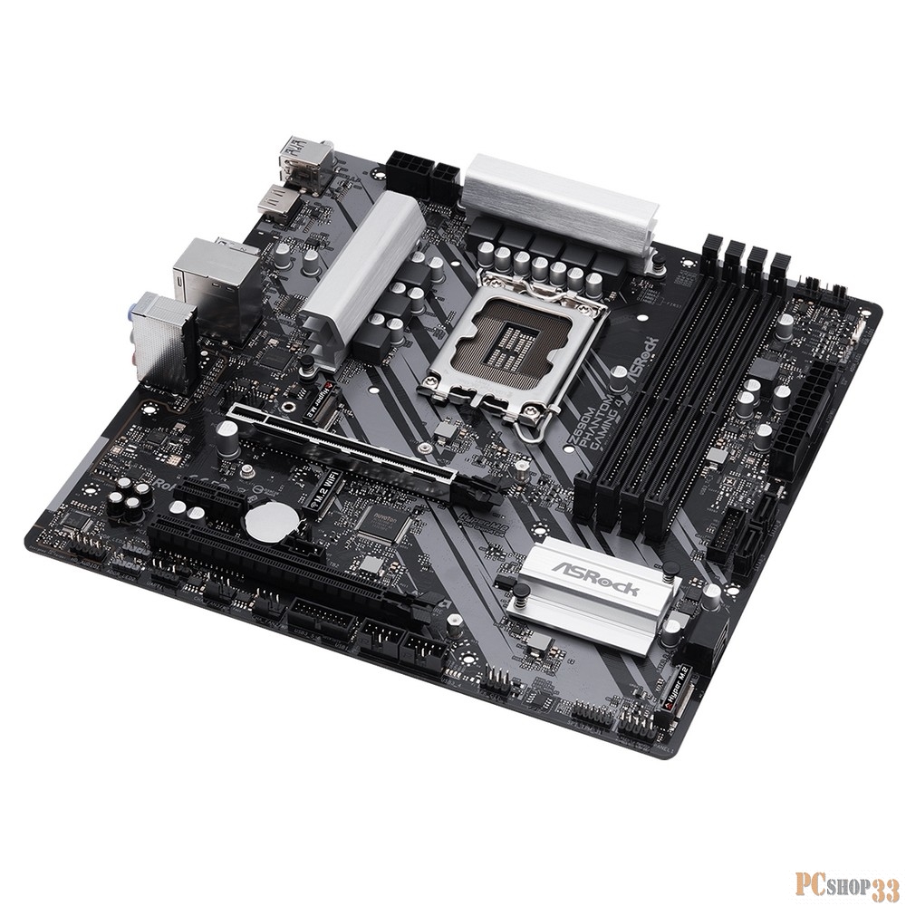 Материнская плата Asrock Z690M PHANTOM GAMING 4 Soc-1700 Intel Z690 4xDDR4 ATX AC`97 8ch(7.1) GbLAN RAID+HDMI