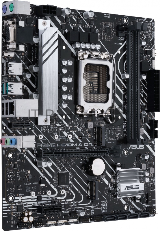 Материнская плата ASUS PRIME H610M-A D4-CSM, LGA1700, H610, 2*DDR4, D-Sub + DP + HDMI, SATA3, Audio, Gb LAN, USB 3.2*4, USB 2.0*6, COM*1 header (w/o cable), mATX 90MB19P0-M0EAYC