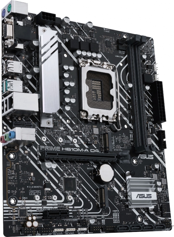 Материнская плата ASUS PRIME H610M-A D4-CSM, LGA1700, H610, 2*DDR4, D-Sub + DP + HDMI, SATA3, Audio, Gb LAN, USB 3.2*4, USB 2.0*6, COM*1 header (w/o cable), mATX 90MB19P0-M0EAYC