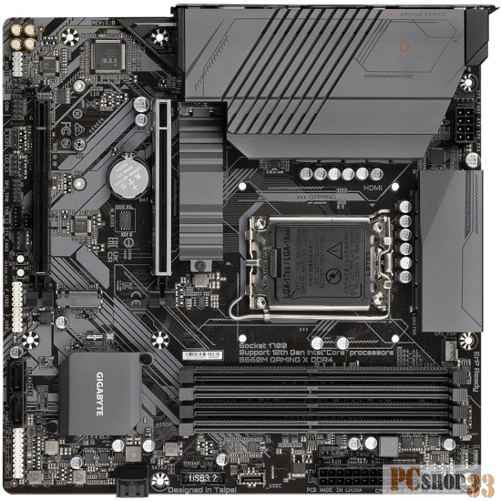 Материнская плата Gigabyte B660M GAMING X DDR4, RTL LGA 1700, Intel B660, 4xDDR4-5333 МГц, 3xPCI-Ex16, аудио 7.1, Micro ATX