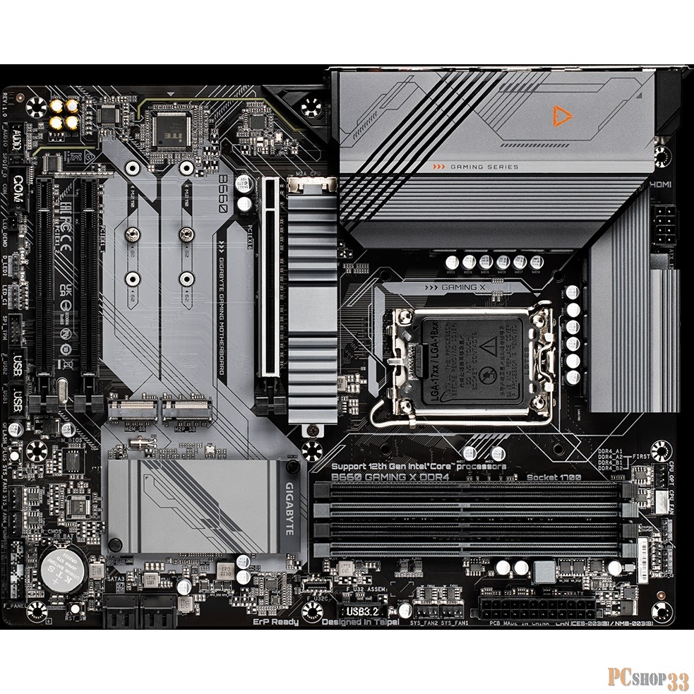 Материнская плата Gigabyte B660 GAMING X DDR4 Soc-1700 Intel B660 4xDDR4 ATX AC`97 8ch(7.1) 2.5Gg RAID+HDMI+DP