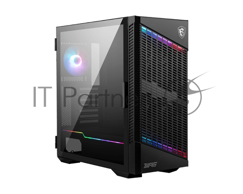 Корпус MSI MPG VELOX 100P AIRFLOW 2xUSB 3.0, 1xType C, 1x120mm ARGB Fan, 3x120mm Black Fan, ARGB Control Board, Tempered Glass Window, Plastic Mesh, Brown box (829292)