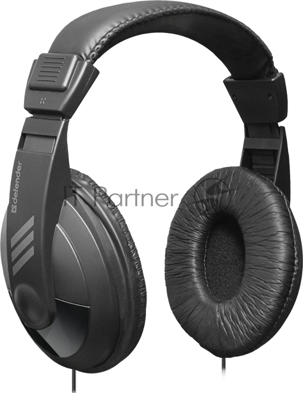 Наушники стерео Defender Gryphon HN-751 /накладные/ Ø40 мм/ рег.громк./2 x 3.5 mm стерео jack/ кабель 3м / черный.