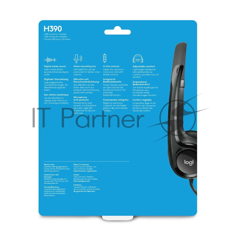 Гарнитура Logitech Headset H390 USB