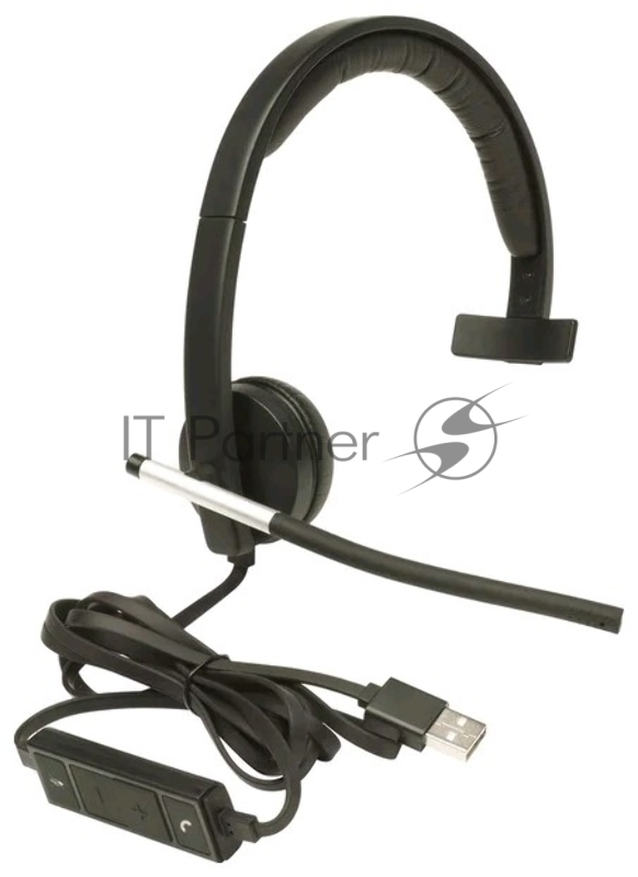 Наушники с микрофоном Logitech H650E черный 1.1м