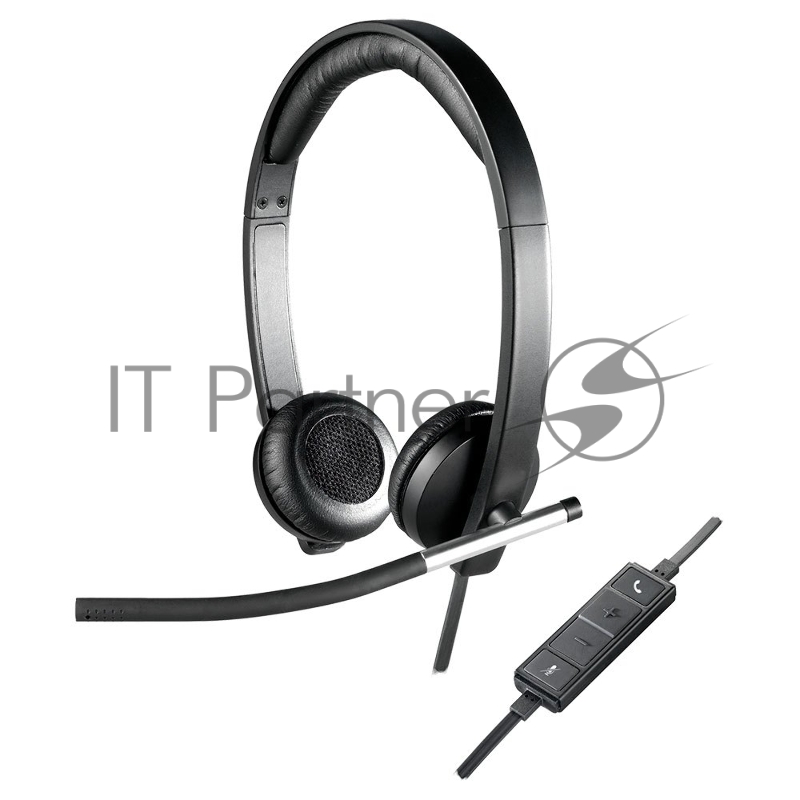 Наушники с микрофоном Logitech H650E черный 1.1м