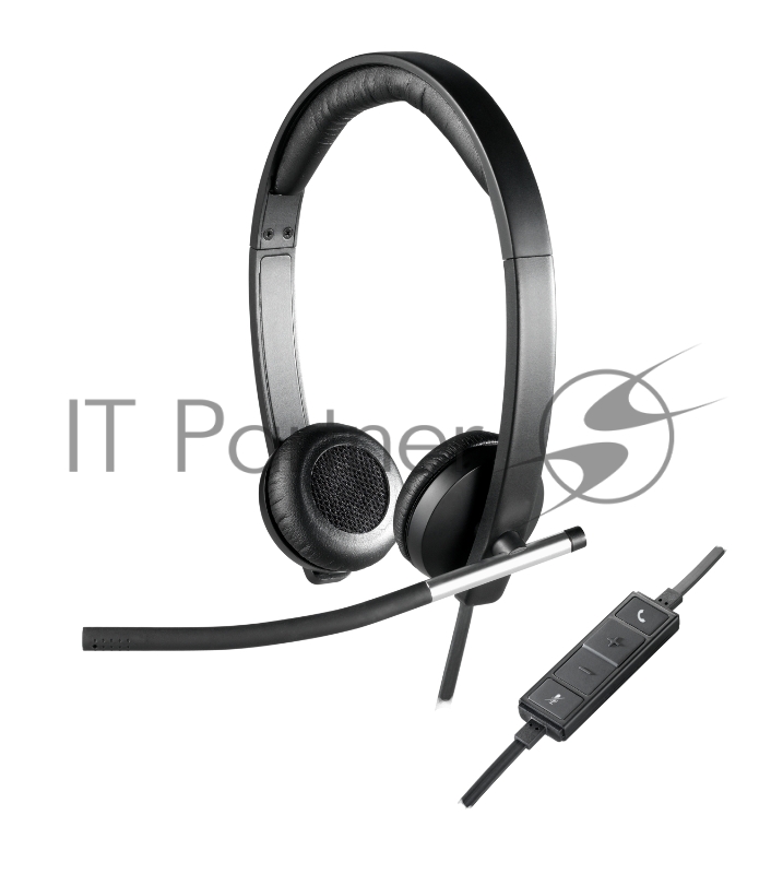 Наушники с микрофоном Logitech H650E черный 1.1м