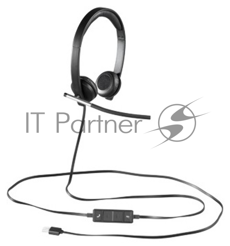 Наушники с микрофоном Logitech H650E черный 1.1м