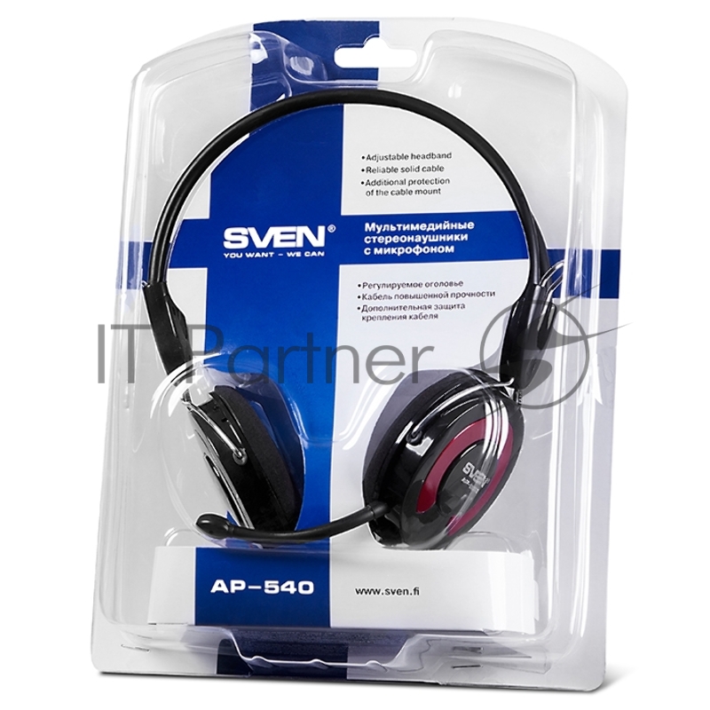 Гарнитура SVEN AP-540 с регулятором громкости