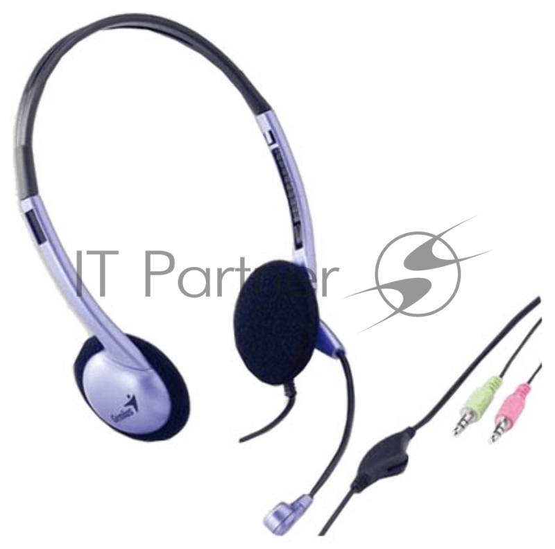 Наушники GENIUS HS-02B 535164 {Наушники с микрофоном, регулятор громкости}