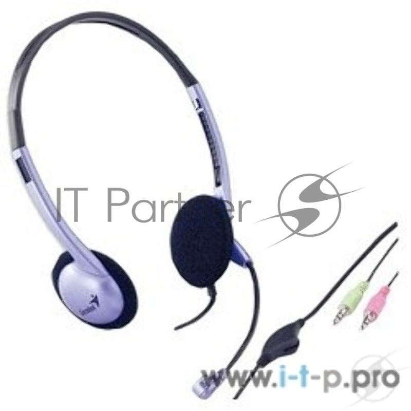 Наушники GENIUS HS-02B 535164 {Наушники с микрофоном, регулятор громкости}
