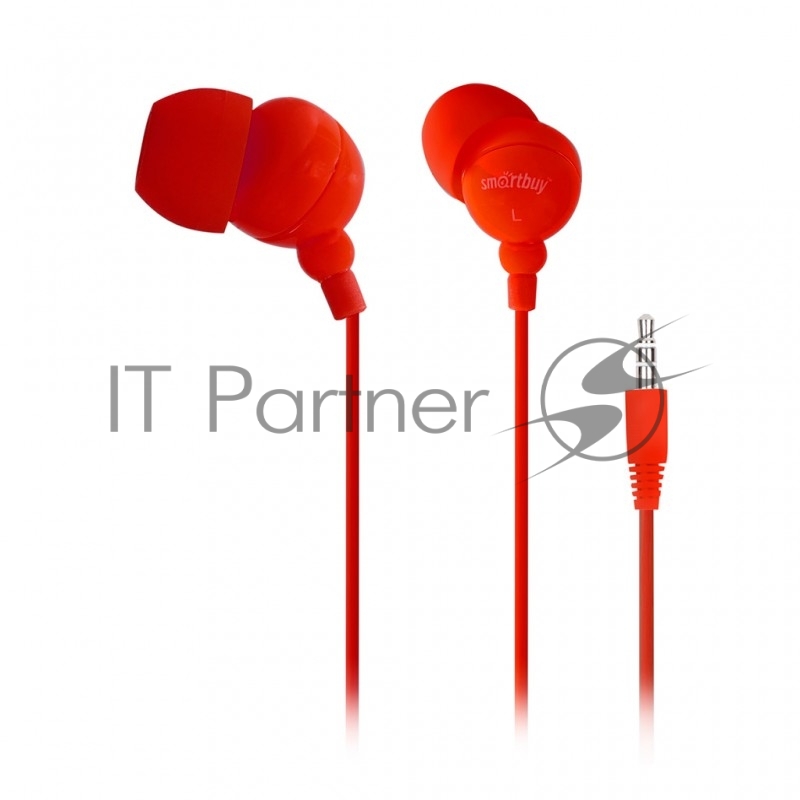 Внутриканальные наушники SmartBuy® COLOR TREND, красные (арт. SBE-3300)/320