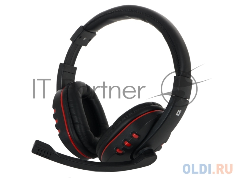 Наушники Defender Warhead G-160 черный, кабель 2,5 м