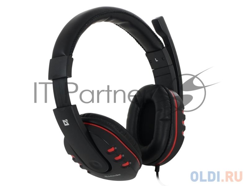 Наушники Defender Warhead G-160 черный, кабель 2,5 м