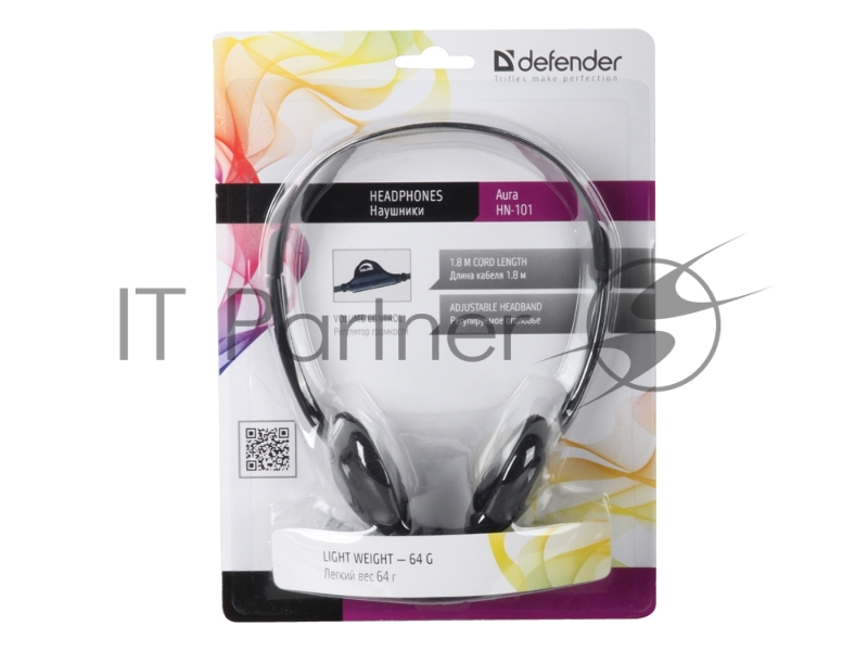 Нaушники AURA 101 BLACK 63101 DEFENDER