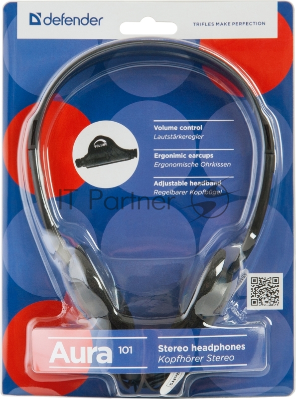 Нaушники AURA 101 BLACK 63101 DEFENDER