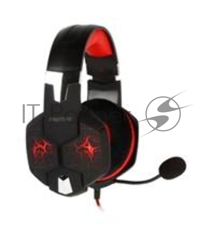 Игровая гарнитура RUSH TAIPAN, динамики 50мм, велюровые амбушюры, вирт.звук 7.1, чер/кр (SBHG-3200)