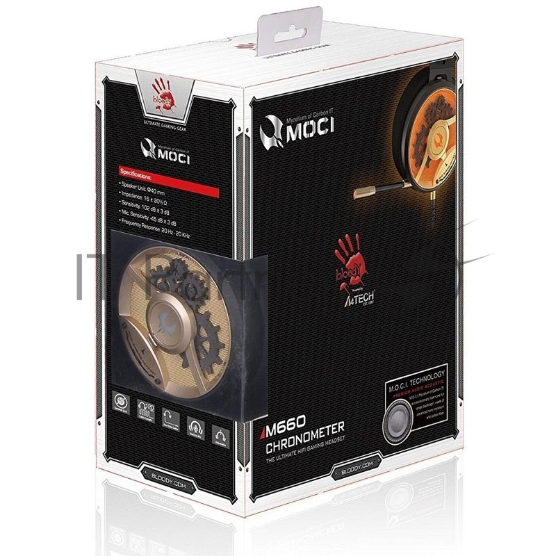 Наушники с микрофоном A4 Bloody M660 черный/красный 1.2м мониторы оголовье (M660 B/R)