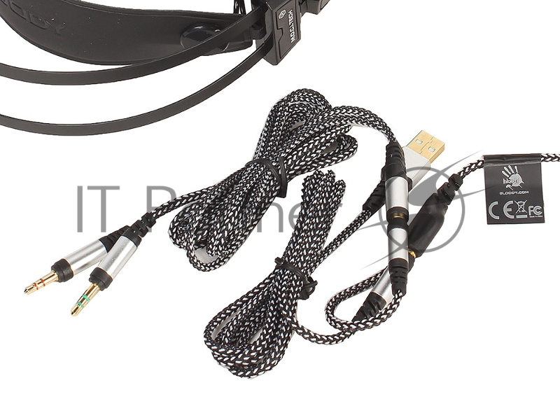 Наушники с микрофоном A4 Bloody M615 черный 1.2м мониторы оголовье (M615 B/R)