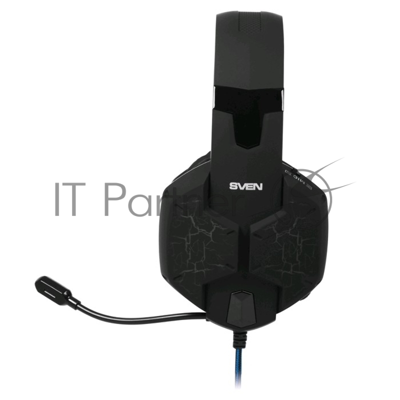 Гарнитура SVEN AP-U980MV, черный-синий (USB, LED, 7.1, 2.2m)