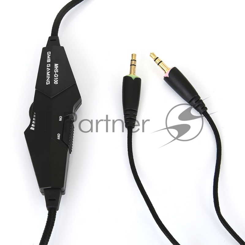 Наушники Gembird MHS-G100, код Survarium, черн/ор, рег. громкости, откл. мик, кабель 2,5м