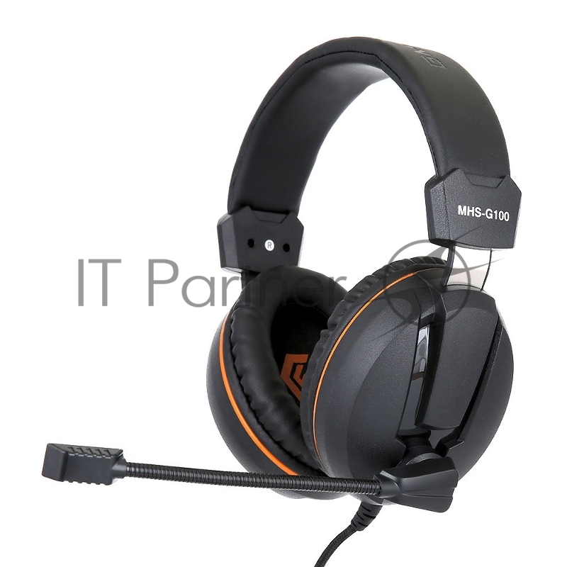 Наушники Gembird MHS-G100, код Survarium, черн/ор, рег. громкости, откл. мик, кабель 2,5м