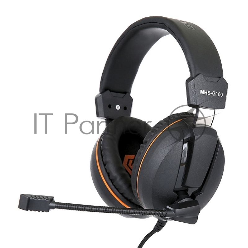 Наушники Gembird MHS-G100, код Survarium, черн/ор, рег. громкости, откл. мик, кабель 2,5м