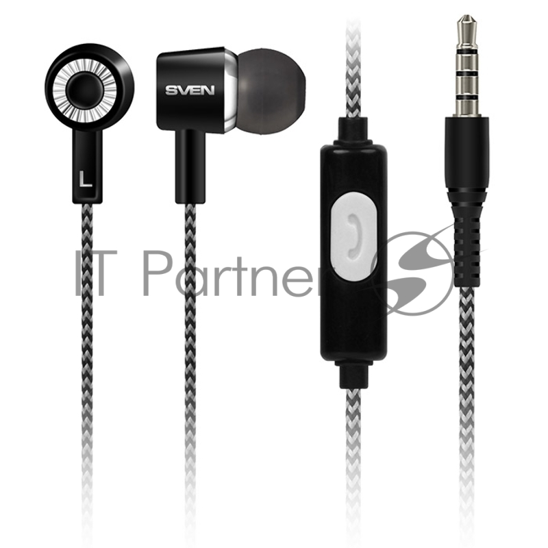 Наушники SVEN E-109M, чёрный-серый