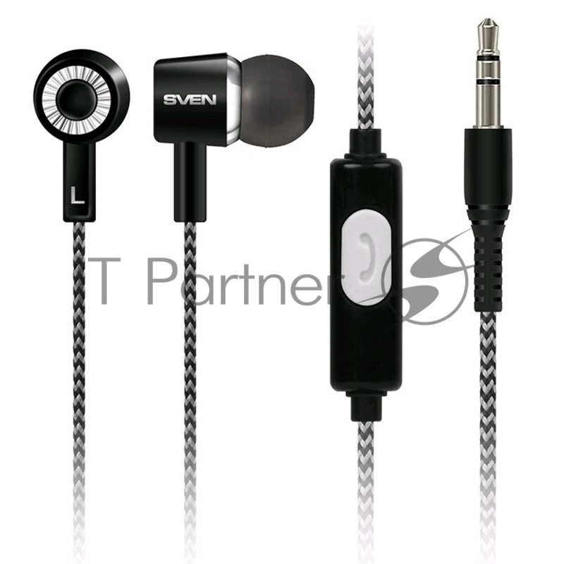 Наушники SVEN E-109M, чёрный-серый