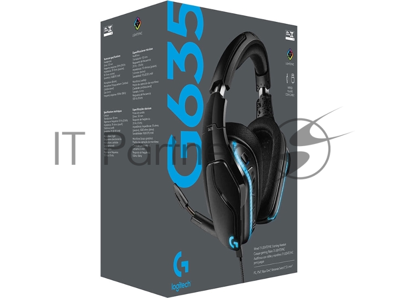 Гарнитура Logitech Headset G635 Wired 7.1 LIGHTSYNC Gaming Retail