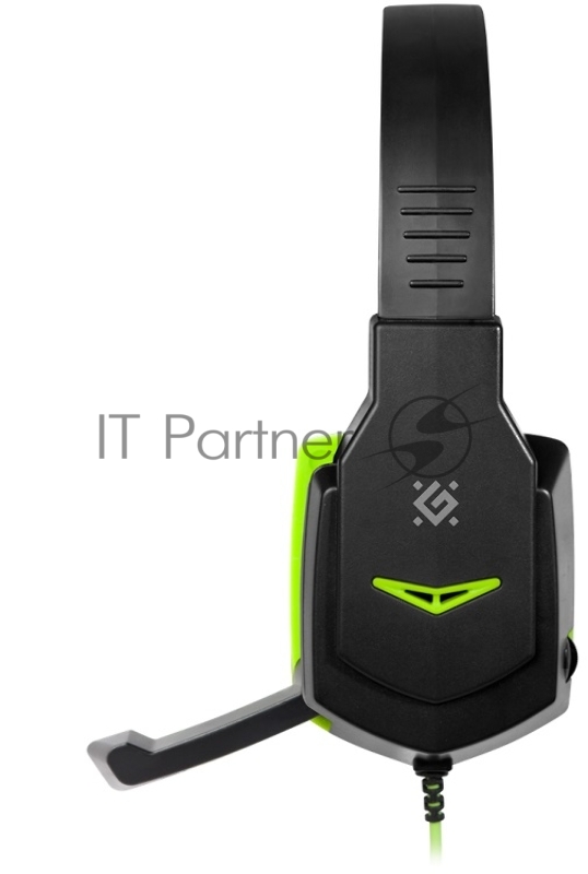 Гарнитура Defender Warhead G-320 черный+зеленый, кабель 1.8 м