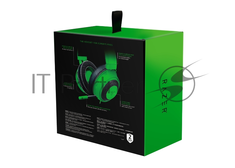 Гарнитура Razer Kraken Зелёная Razer Kraken - Multi-Platform Wired Gaming Headset - Green - FRML Packaging