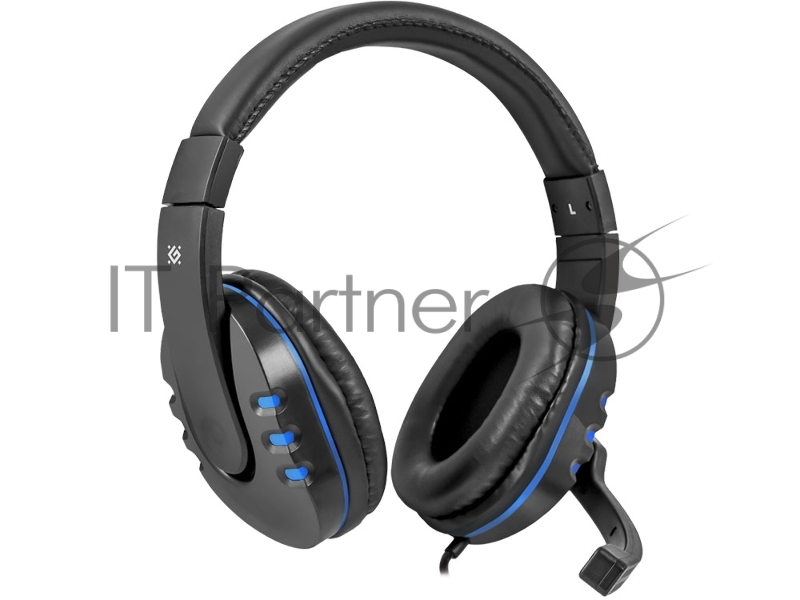 Гарнитура GAMING WARHEAD G-160 BLACK/BLUE 64118 DEFENDER