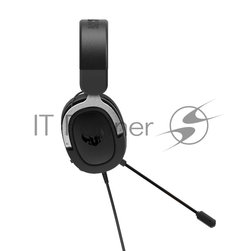 ASUS TUF Gaming H3 Игровые наушники чёрно-серебристые (7.1 виртуально, 50мм, неодимовые магниты, 32 Ом, 20~20000 Гц, микрофон, USB, PC, Mac, PS4, Nintendo Switch, Xbox One, 90YH025S-B1UA00)