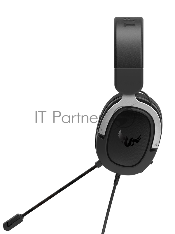 ASUS TUF Gaming H3 Игровые наушники чёрно-серебристые (7.1 виртуально, 50мм, неодимовые магниты, 32 Ом, 20~20000 Гц, микрофон, USB, PC, Mac, PS4, Nintendo Switch, Xbox One, 90YH025S-B1UA00)