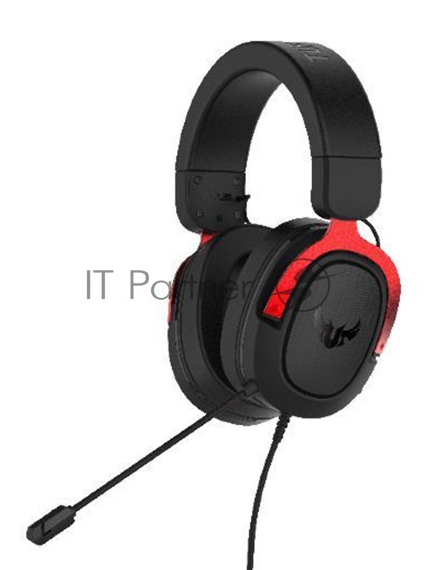 Игровые наушники ASUS TUF Gaming H3 чёрно-красные (7.1 виртуально, 50мм, неодимовые магниты, 32 Ом, 20~20000 Гц, микрофон, USB, PC, Mac, PS4, Nintendo Switch, Xbox One, 90YH02AR-B1UA00)