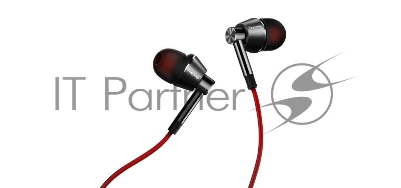 Наушники 1MORE 1M301-Black вставные ( затычки) с микрофоном,20 - 20000 Гц,98 дБ,32 Ом,5 мВт,mini jack 3.5 mm