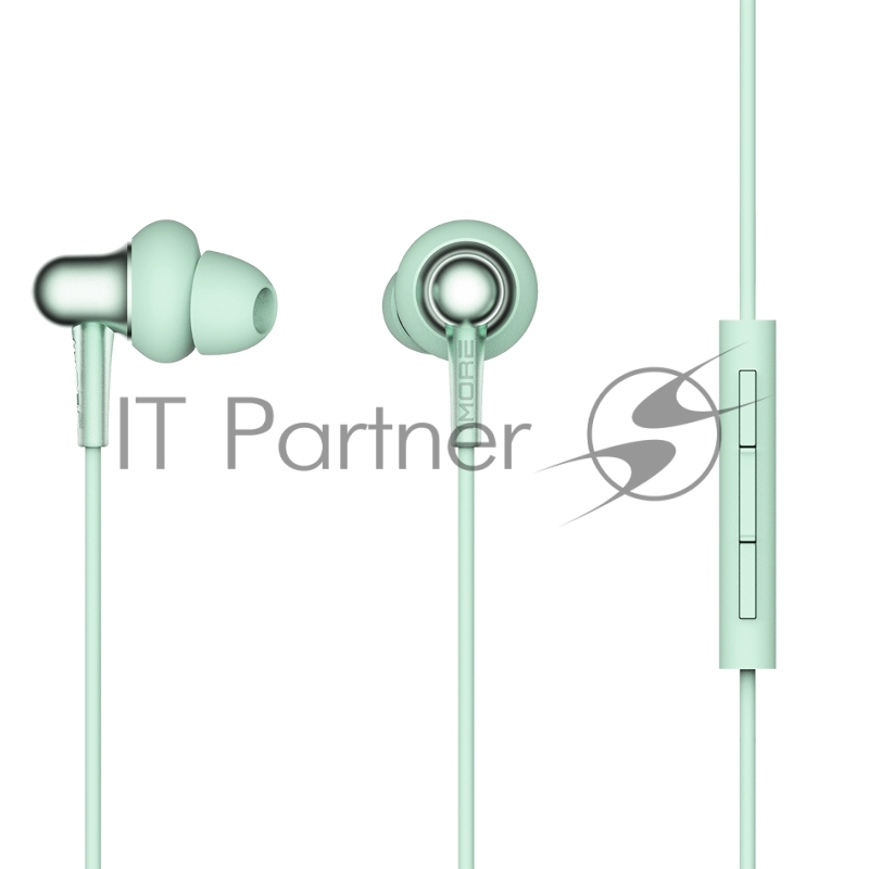 Наушники 1MORE E1025-Green вставные ( затычки) с микрофоном,20 - 20000 Гц,98 дБ,32 Ом,5 мВт,mini jack 3.5 mm