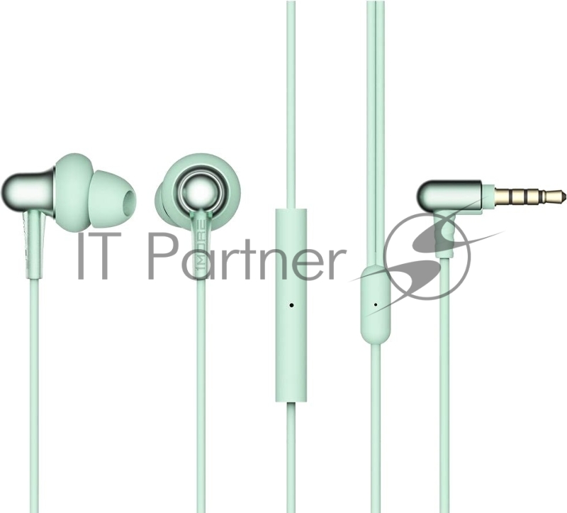 Наушники 1MORE E1025-Green вставные ( затычки) с микрофоном,20 - 20000 Гц,98 дБ,32 Ом,5 мВт,mini jack 3.5 mm