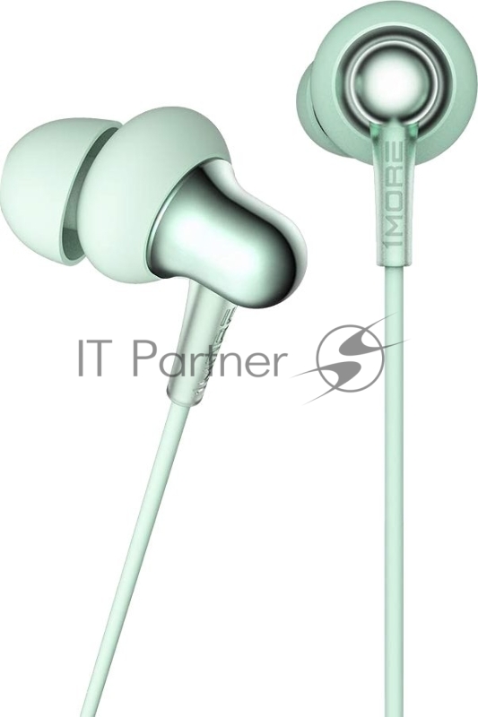 Наушники 1MORE E1025-Green вставные ( затычки) с микрофоном,20 - 20000 Гц,98 дБ,32 Ом,5 мВт,mini jack 3.5 mm