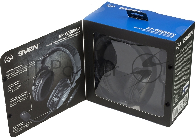 Игровые наушники SVEN AP-G999MV с микрофоном серый (50 мм, мини-джек (стерео) O 3,5 мм (4 pin))