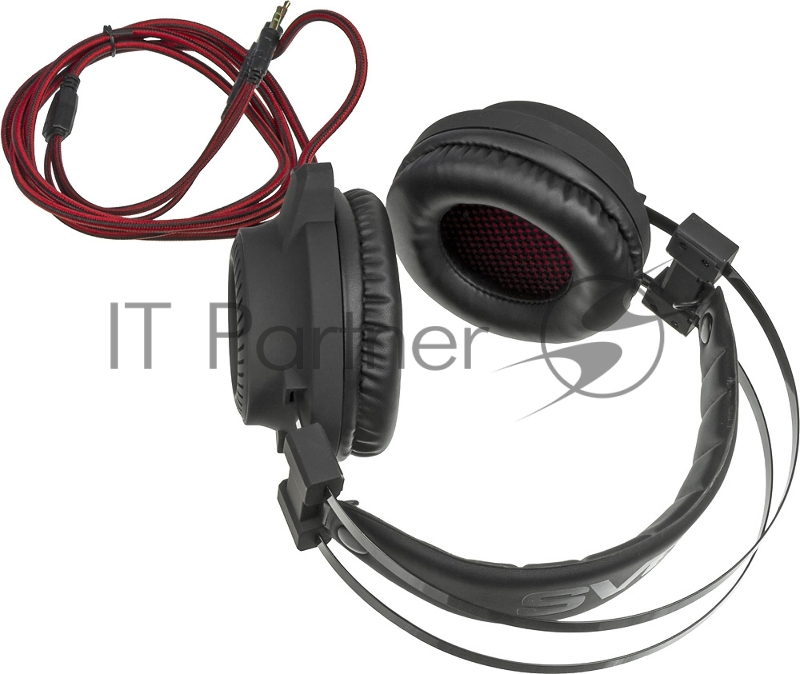 Игровые наушники SVEN AP-U840MV с микрофоном черный (USB, LED, 50 мм)