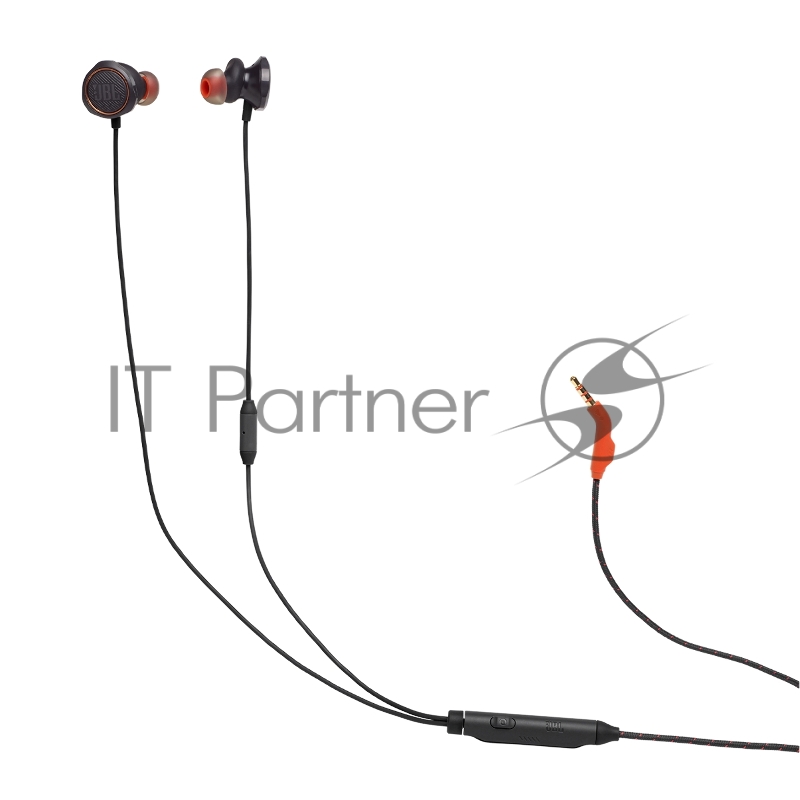 Наушники JBL Quantum 50 (накладные), черный Сопротивление 16 Ом, силиконовые вкладыши трех размеров, вес 21.5г, цвет черный